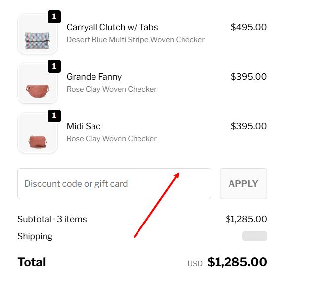 “How to apply a Clare V. promo code”