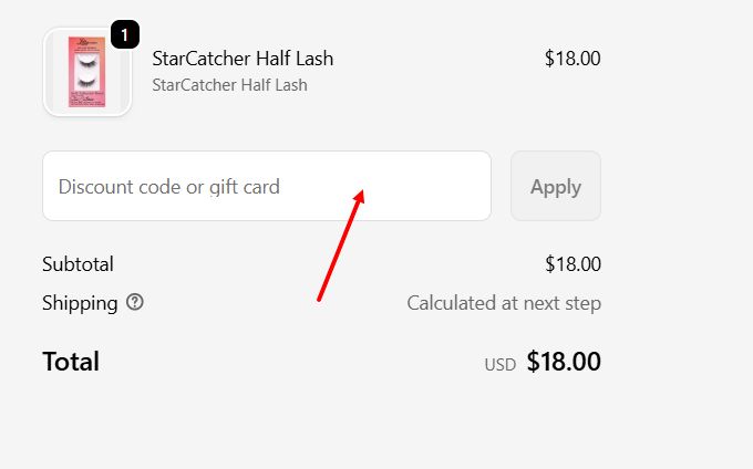 “How to apply a Lilly Lashes promo code”