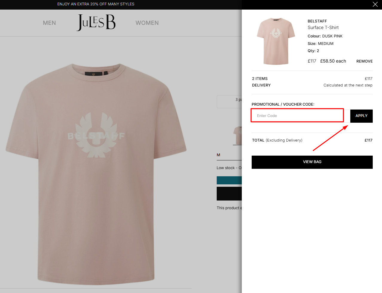 How to activate a Jules B promo code