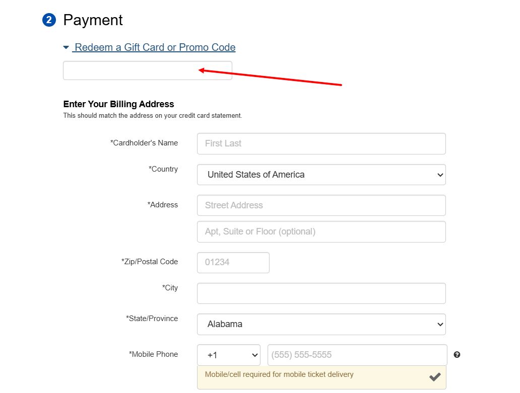 “How to apply an Etickets promo code”