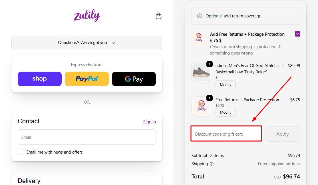 How to activate a Zulily promo code