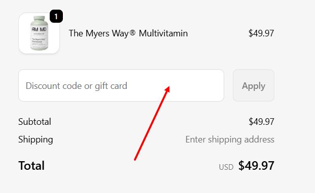 “How to apply an Amy Myers MD promo code”