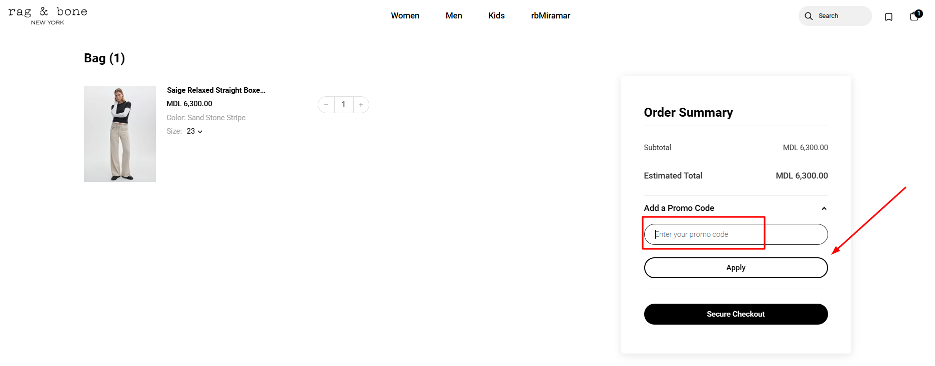 How to activate a rag & bone promo code