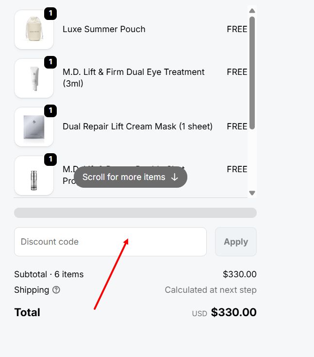 “How to apply an Amore Pacific promo code”