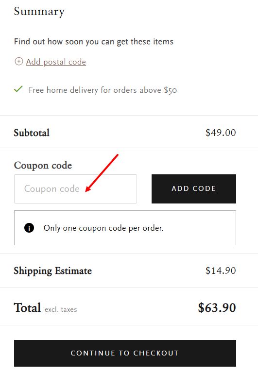 “How to apply a Rituals promo code”