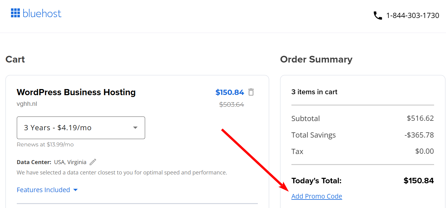 “How to activate a Bluehost promo code”