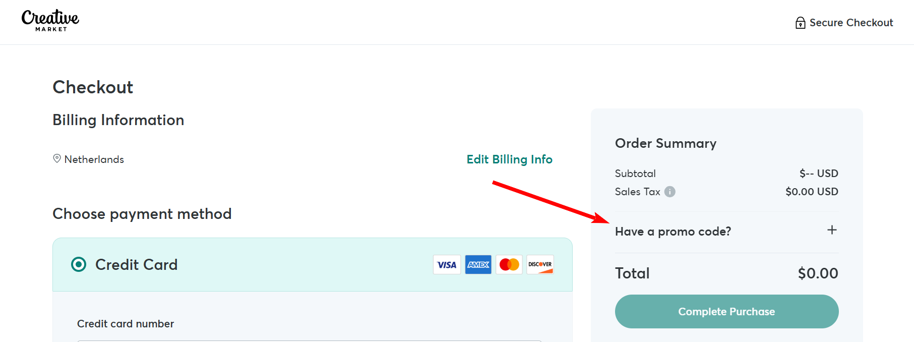 <i>“How to activate a Creative Market promo code”</i>