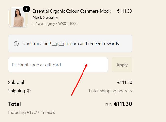 “How to apply a Gobi Cashmere promo code”