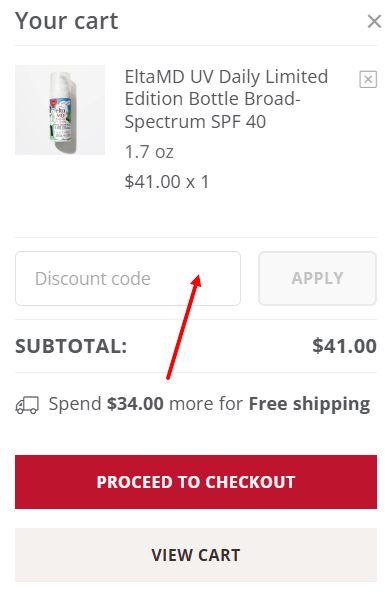 “How to apply an EltaMD promo code”