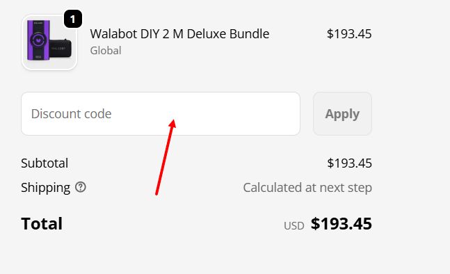 “How to apply a Walabot promo code”