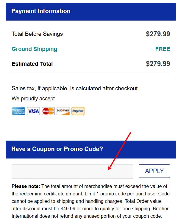 “How to apply a Brother promo code”