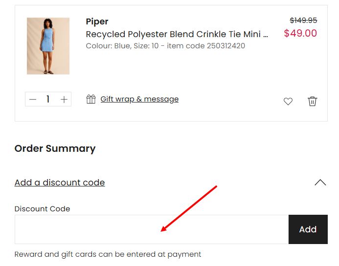 “How to apply a Myer promo code”