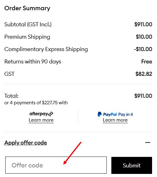 “How to apply a Mecca promo code”
