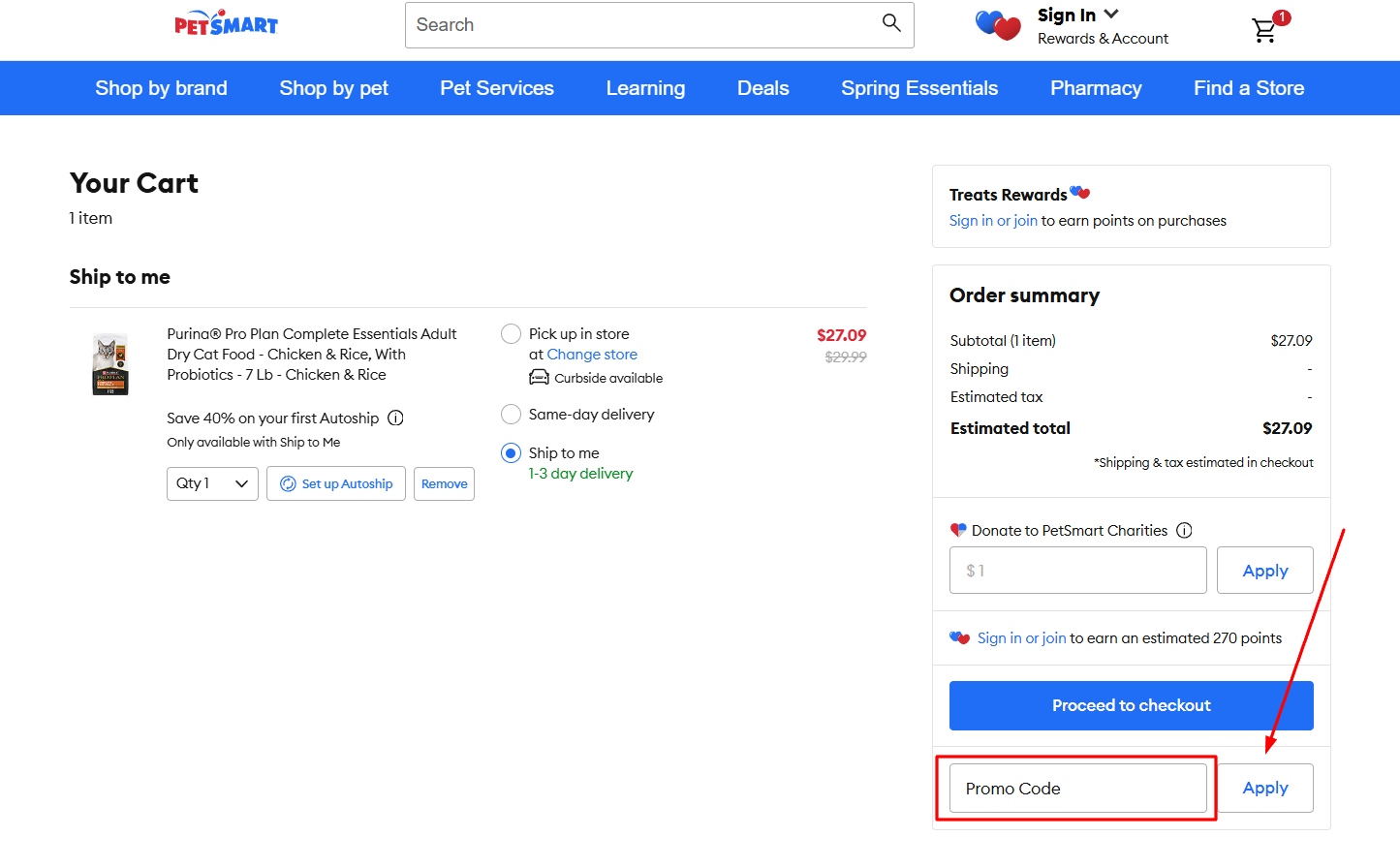 How to activate a PetSmart promo code