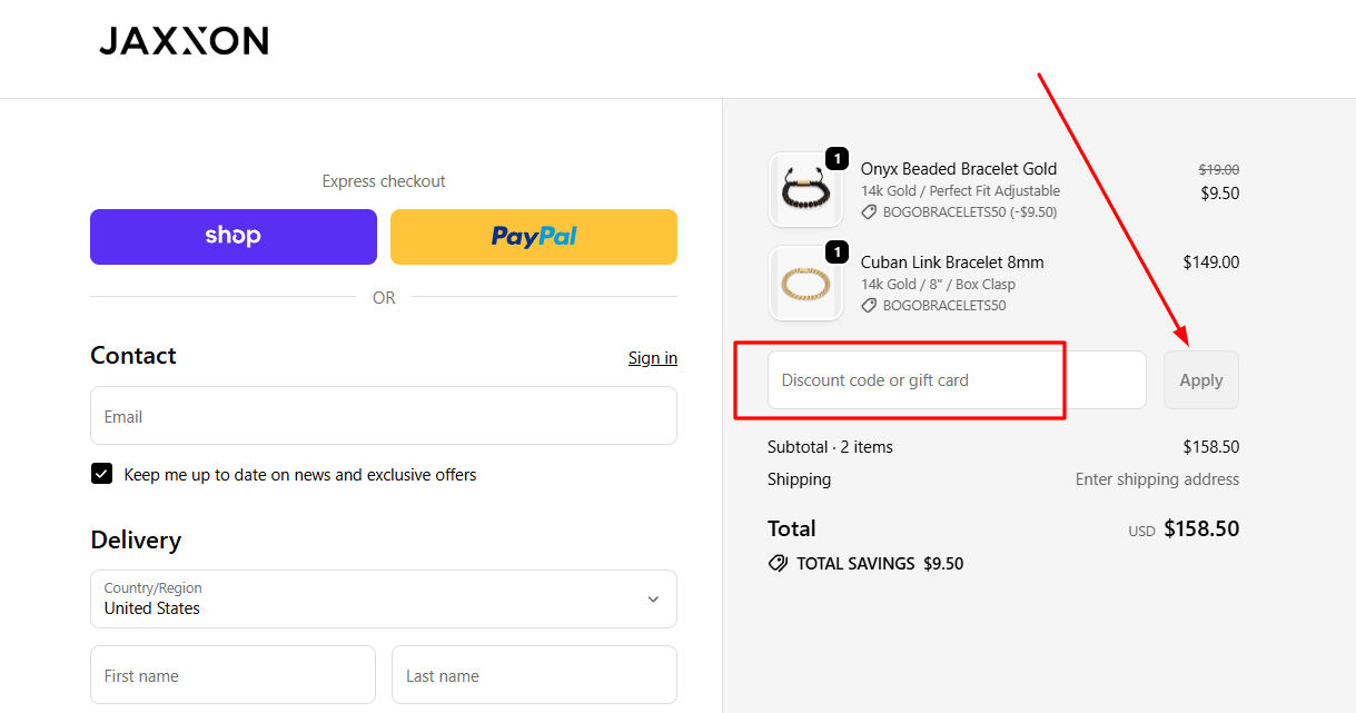 How to activate a Jaxxon promo code