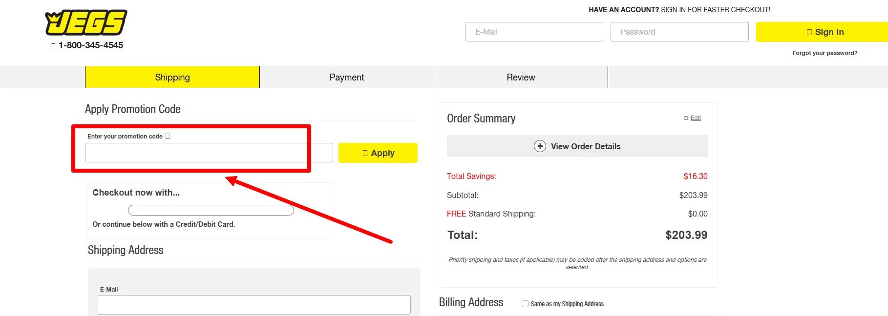 “JEGS Promo Code”