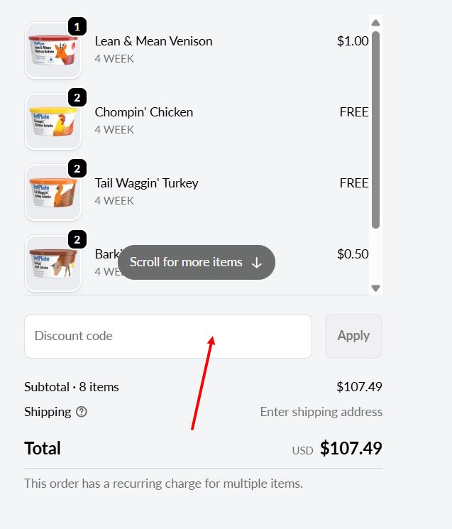 “How to apply a PetPlate promo code”