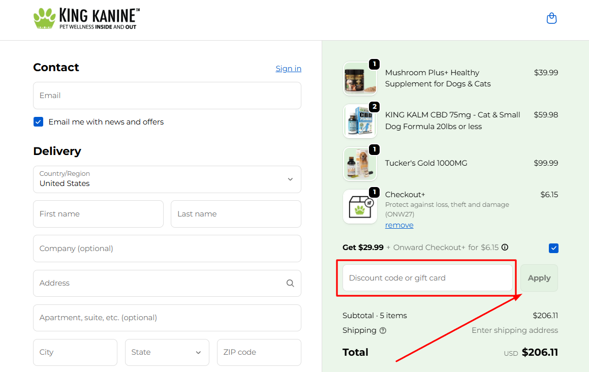 How to activate a King Kanine promo code