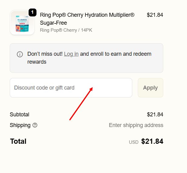“How to apply a Liquid I.V. promo code”