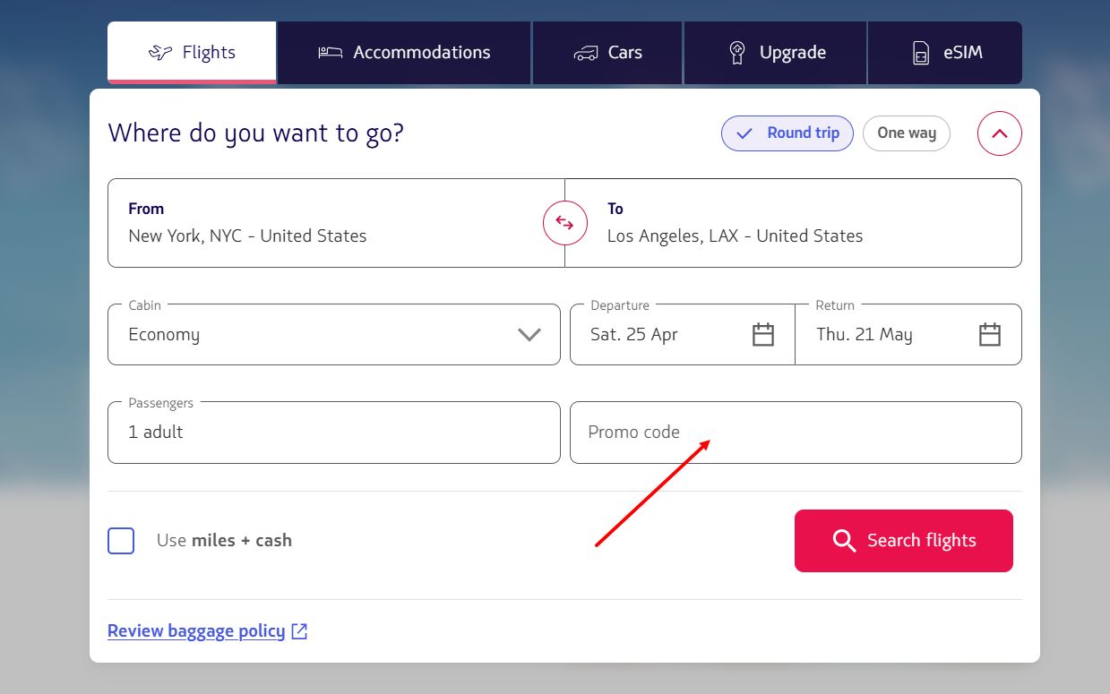 “How to apply a LATAM Airlines promo code”