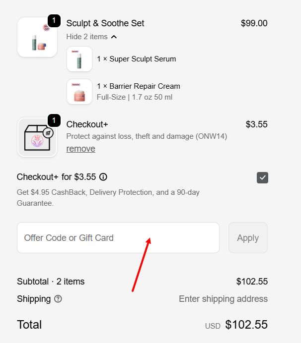 “How to apply an Alpyn Beauty promo code”