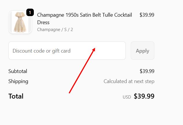 “How to apply a Retro-Stage promo code”