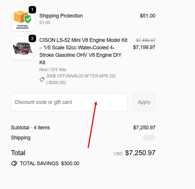 “How to apply a Stirlingkit promo code”