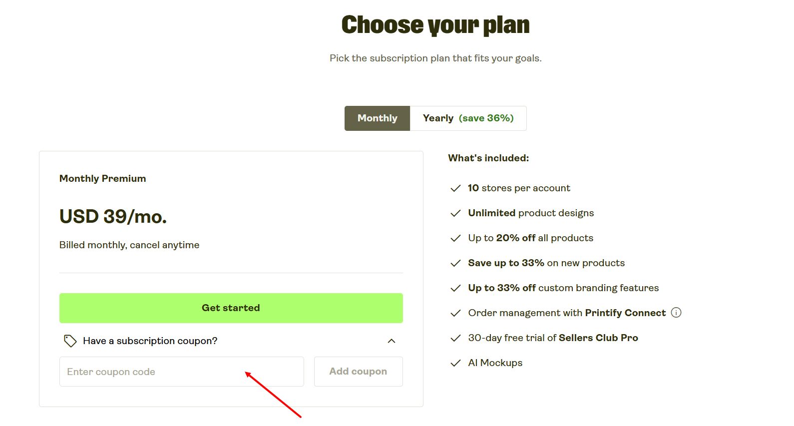 “How to apply a Printify promo code”