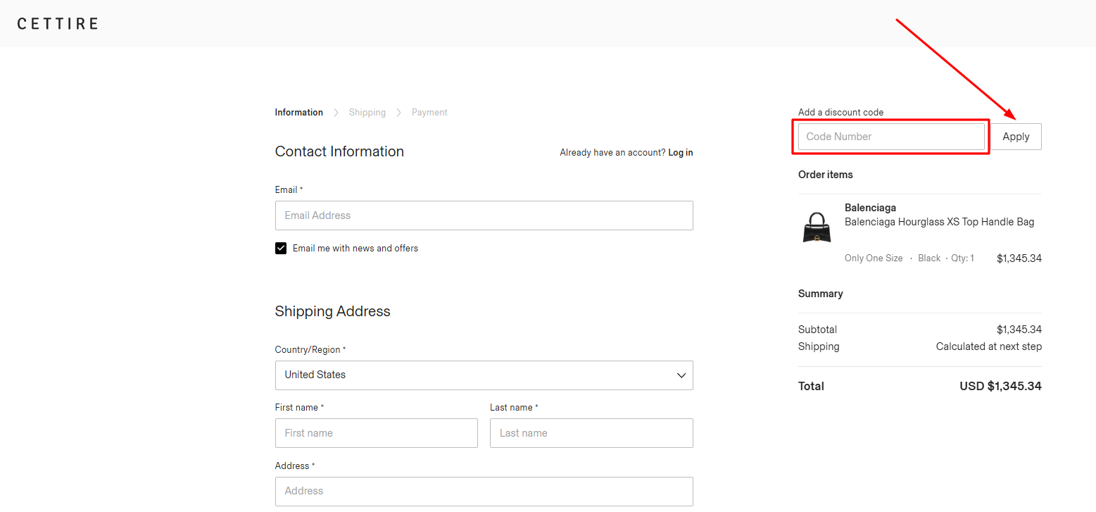 How to activate a Cettire promo code