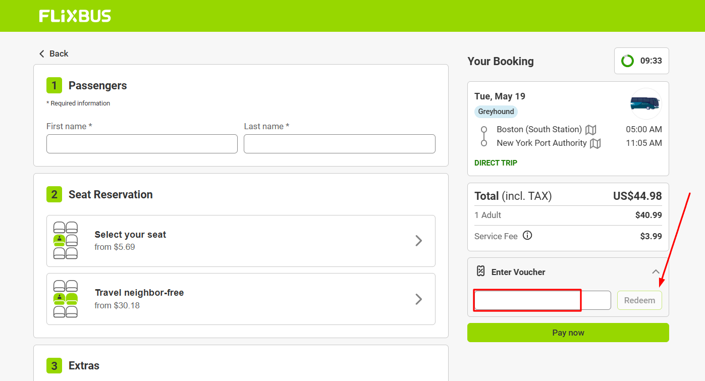 How to activate a FlixBus promo code