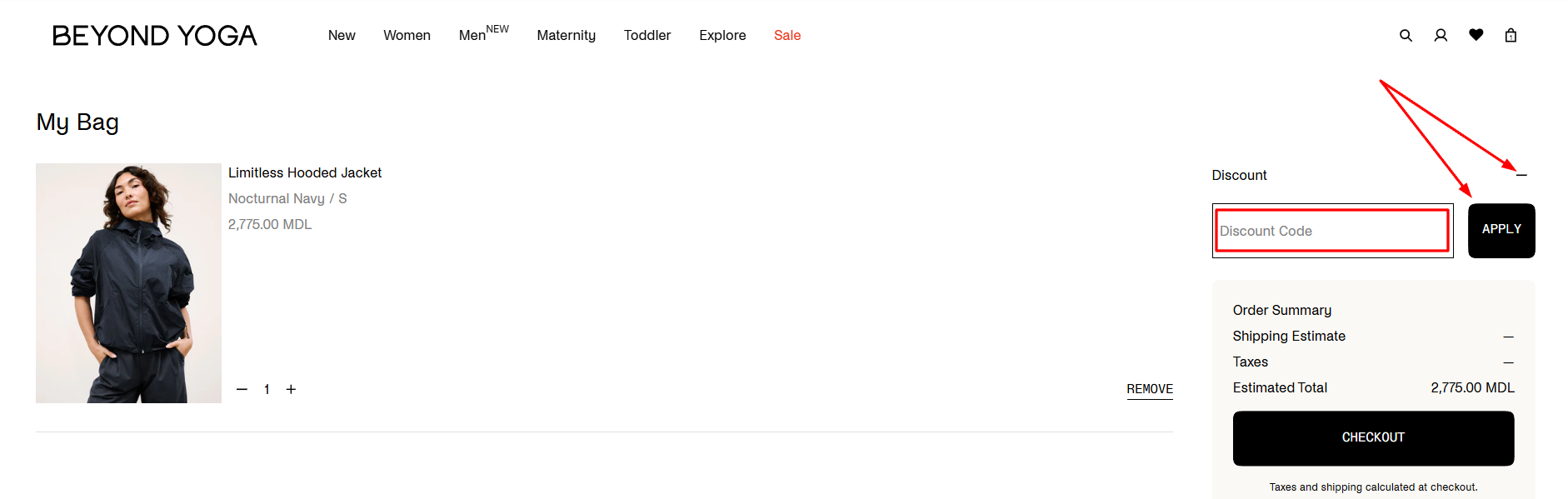 How to activate a Beyond Yoga promo code