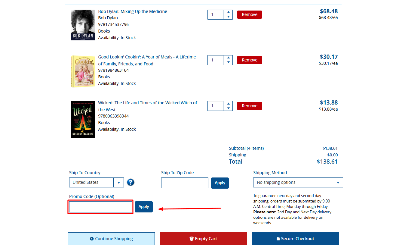 How to activate a Deep Discount promo code