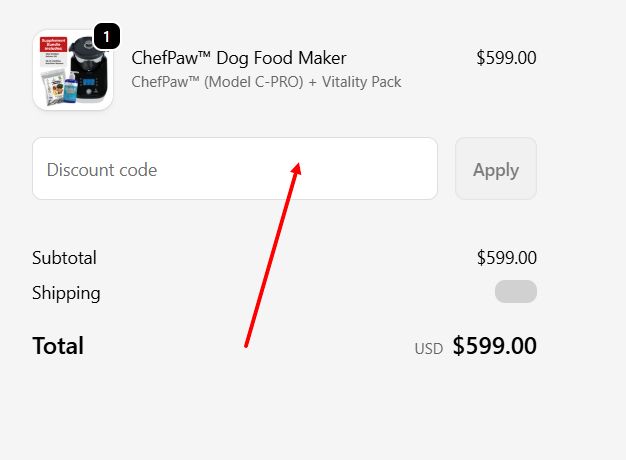 “How to apply a ChefPaw promo code”