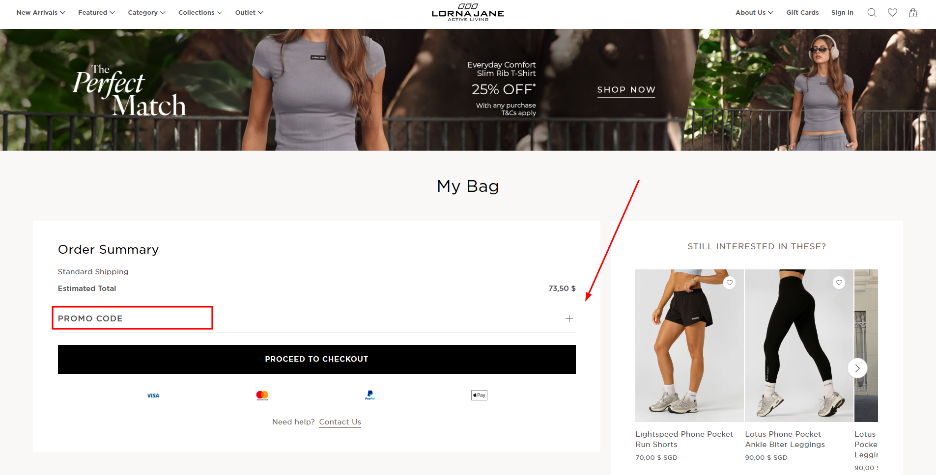 How to activate a Lorna Jane promo code