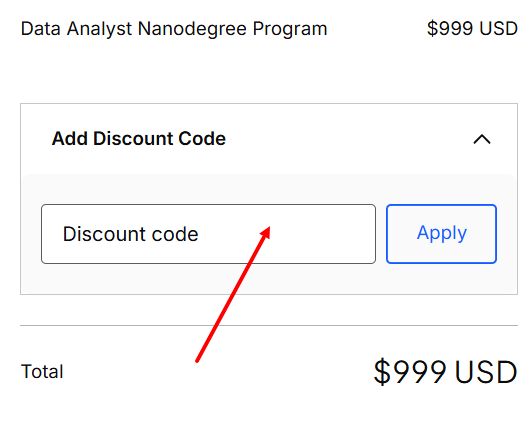 “How to apply a Udacity promo code”