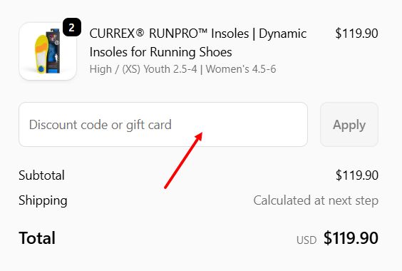 “How to apply a CURREX promo code”