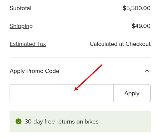 “How to apply a Competitive Cyclist promo code”
