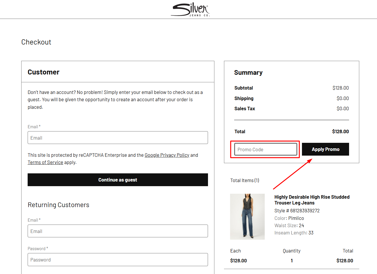 How to activate a Silver Jeans Co. promo code