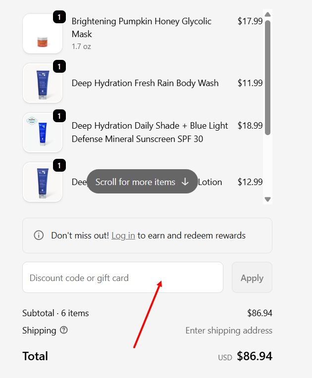 “How to apply an Andalou promo code”
