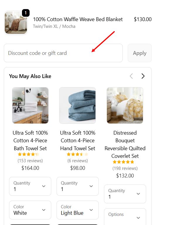 “How to apply a Linens and Hutch promo code”
