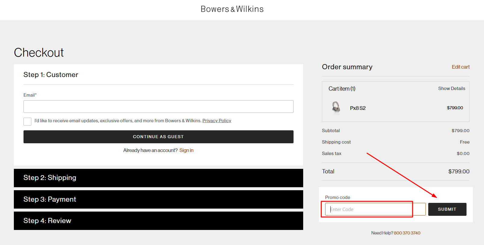 How to activate a Bowers & Wilkins promo code