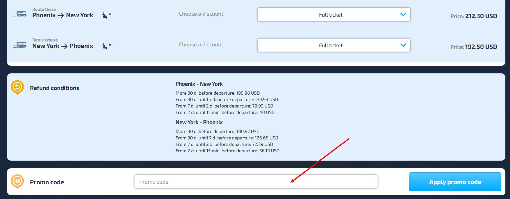 “How to apply an Infobus promo code”