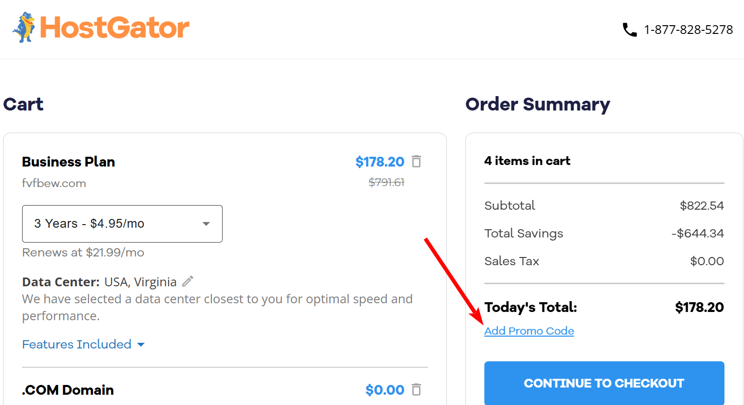 “How to activate a HostGator promo code”