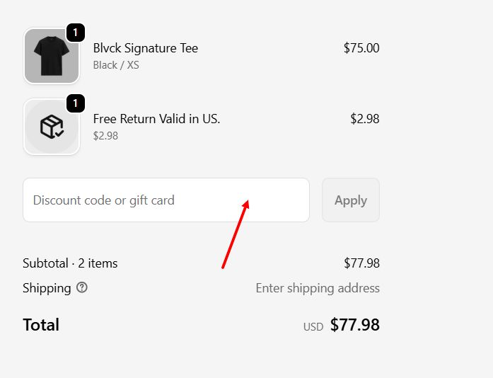 “How to apply a Blvck Paris promo code”