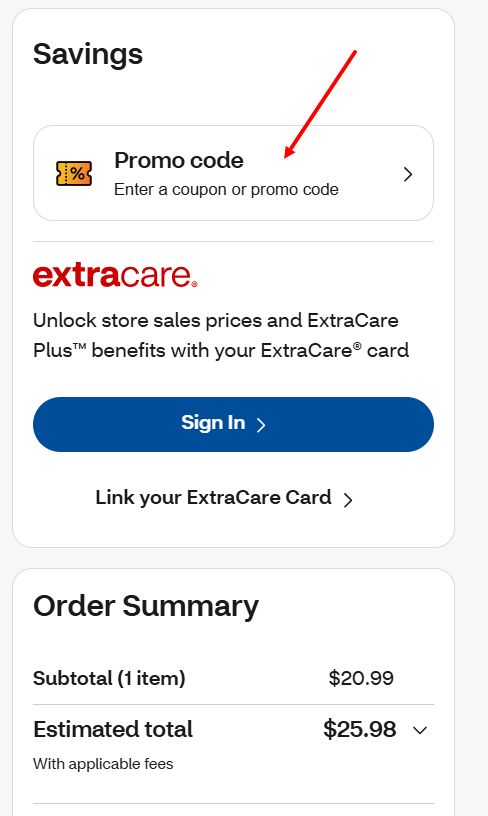 “How to apply a CVS promo code”