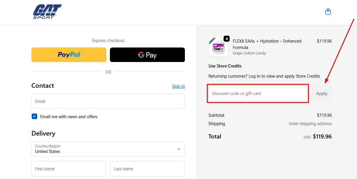 How to activate a GAT Sport promo code