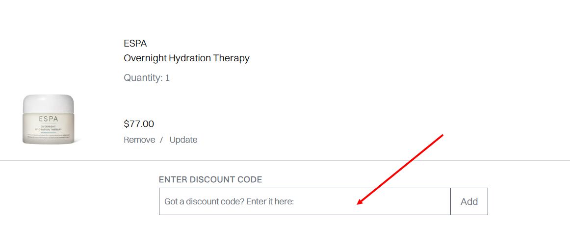 “How to apply a ESPA promo code”