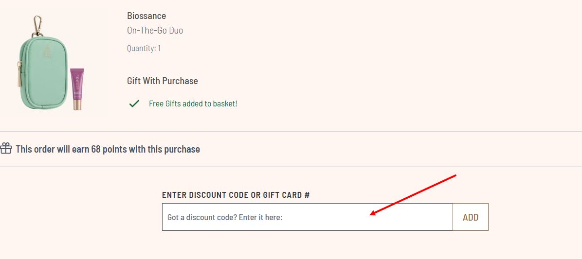 “How to apply a Biossance promo code”