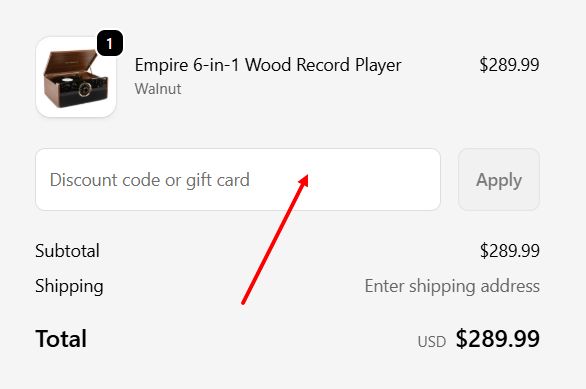 “How to apply a Victrola promo code”