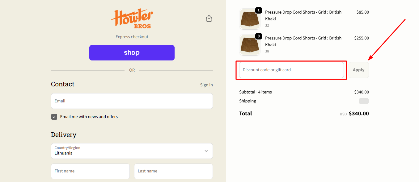 How to activate a Howler Brothers promo code